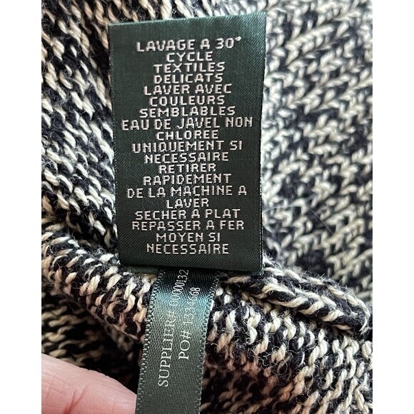 LRL Lauren Jeans Co Ralph Lauren Sweater Variegated Gold Black Ladies Large - Picture 9 of 10